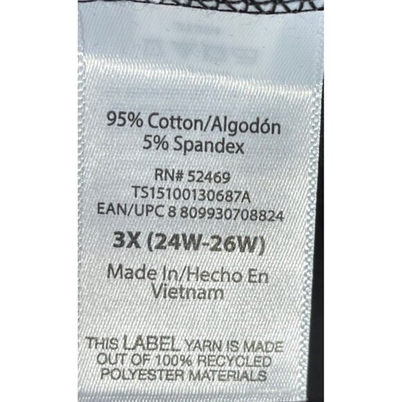 Terra & Sky Womens Size 3X 2-Pack Rib Tank Top Set Black & White Plus Size - Picture 8 of 8